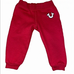 True Religion Red Joggers with Logo Gender Neutral 18 Months